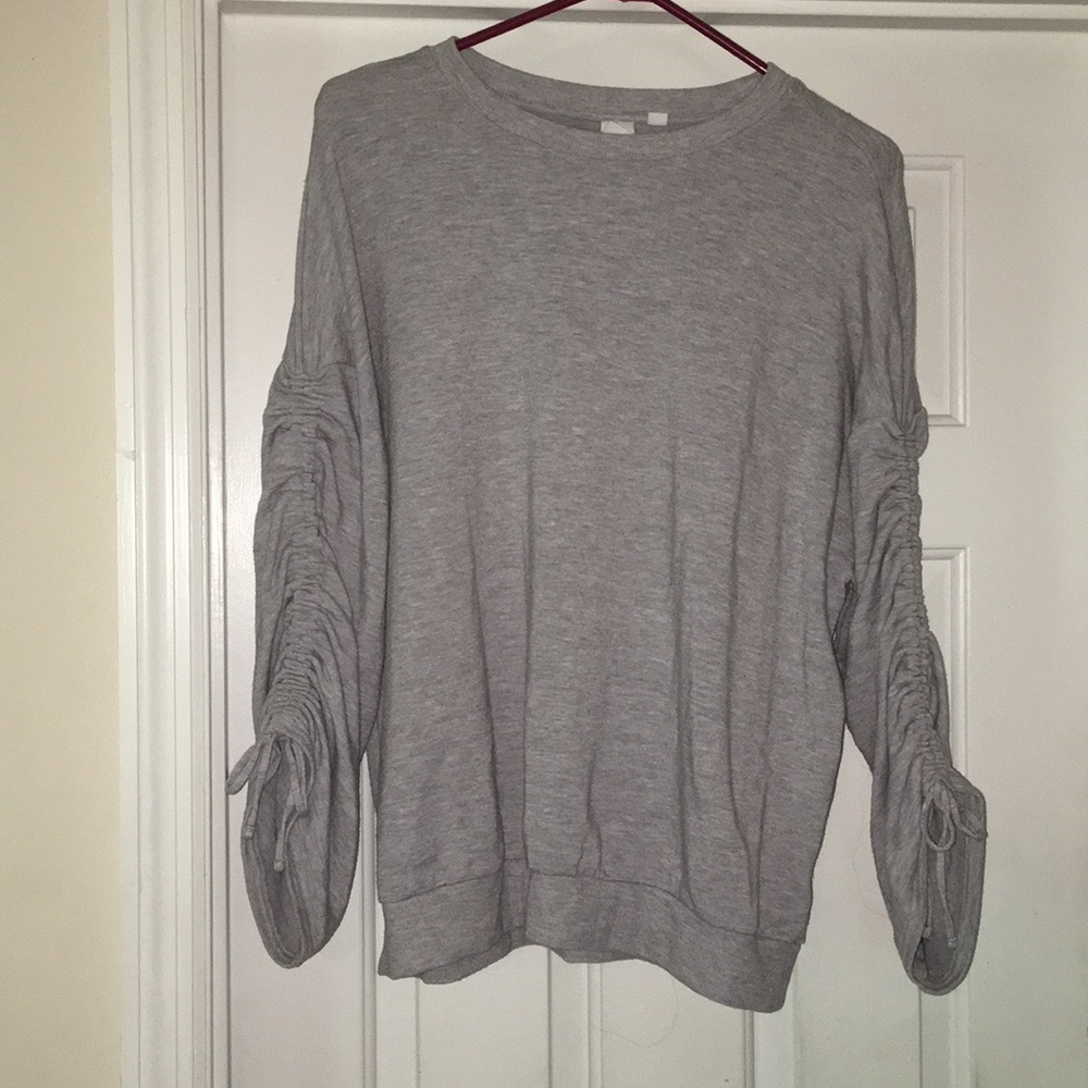 Sweatshirt, grey, With Scrunched arms
